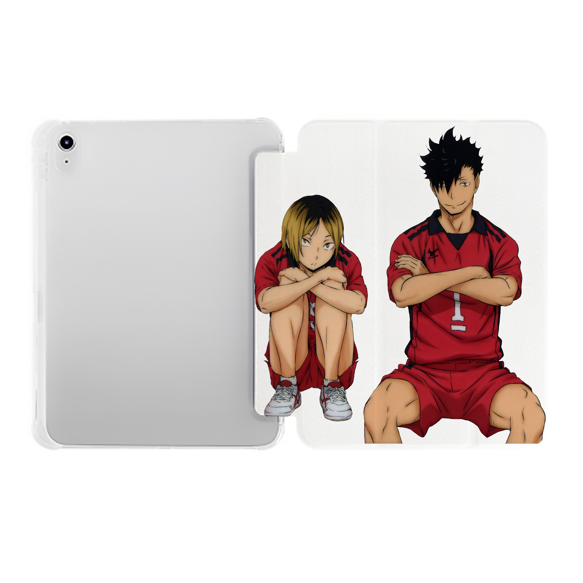 （画像用） ハイキュー!! Haikyu!! IPad ケース ペン収納付き 三つ折りスタンド PUレザー×シリコン 対応機種9.5/10.5/10.9インチ